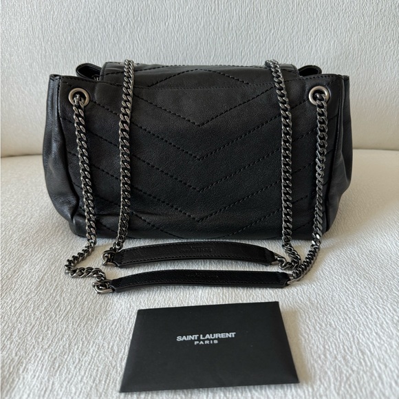 YSL Saint Laurent Nolita Black Grainskin Leather Handbag - Picture 11 of 16